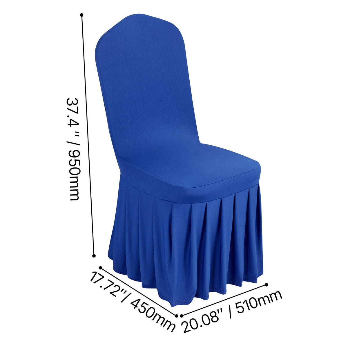 30 Pcs Blue Chair Covers, Polyester Spandex Chair Cover, Stretch Slipcovers for Wedding Party Dining Banquet Flat-Front Chair Covers, Fits Chair Measures up to 20.08 x 17.72 x 37.4 inch