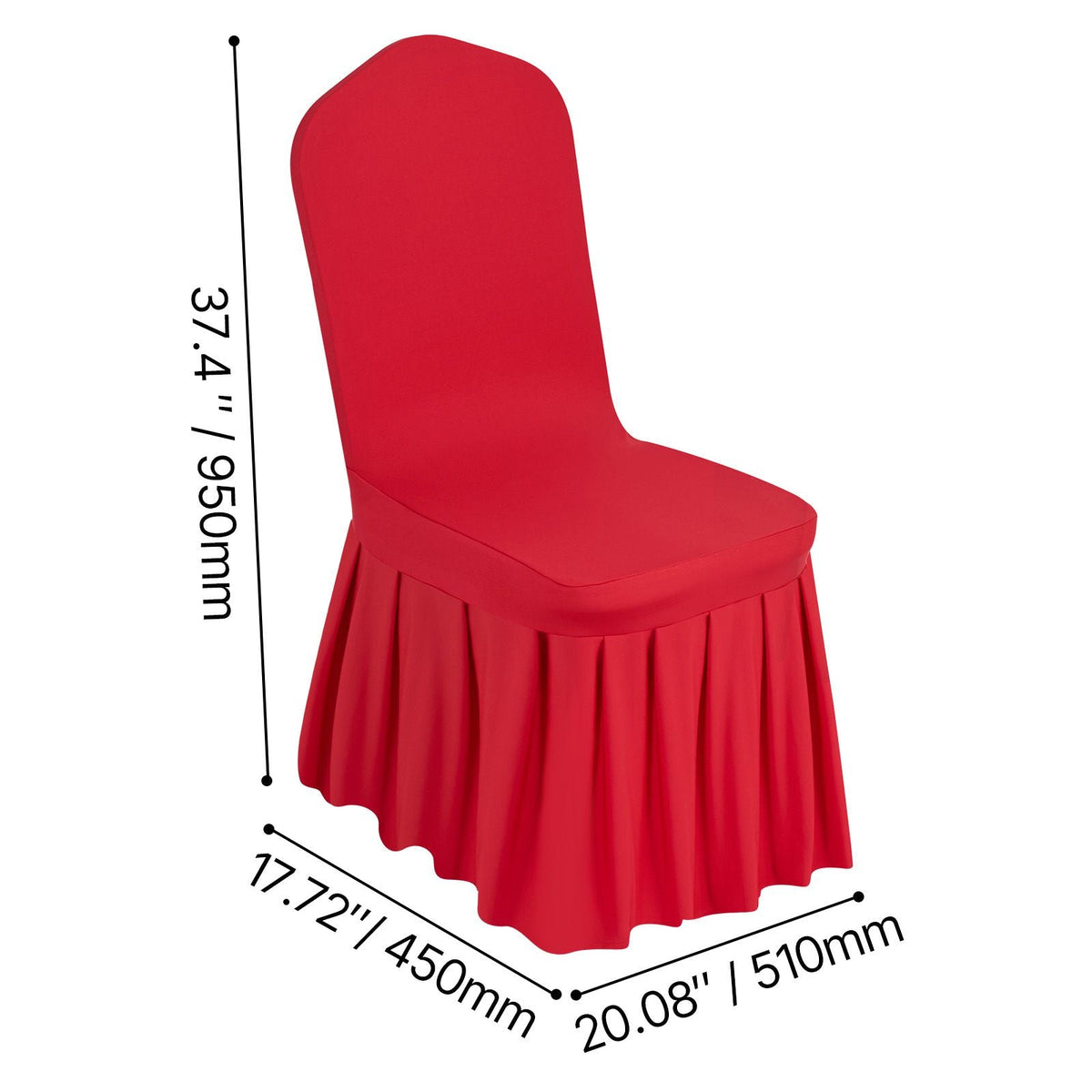 30 Pcs Red Chair Covers, Polyester Spandex Chair Cover, Stretch Slipcovers for Wedding Party Dining Banquet Flat-Front Chair Covers, Fits Chair Measures up to 20.08 x 17.72 x 37.4 inch