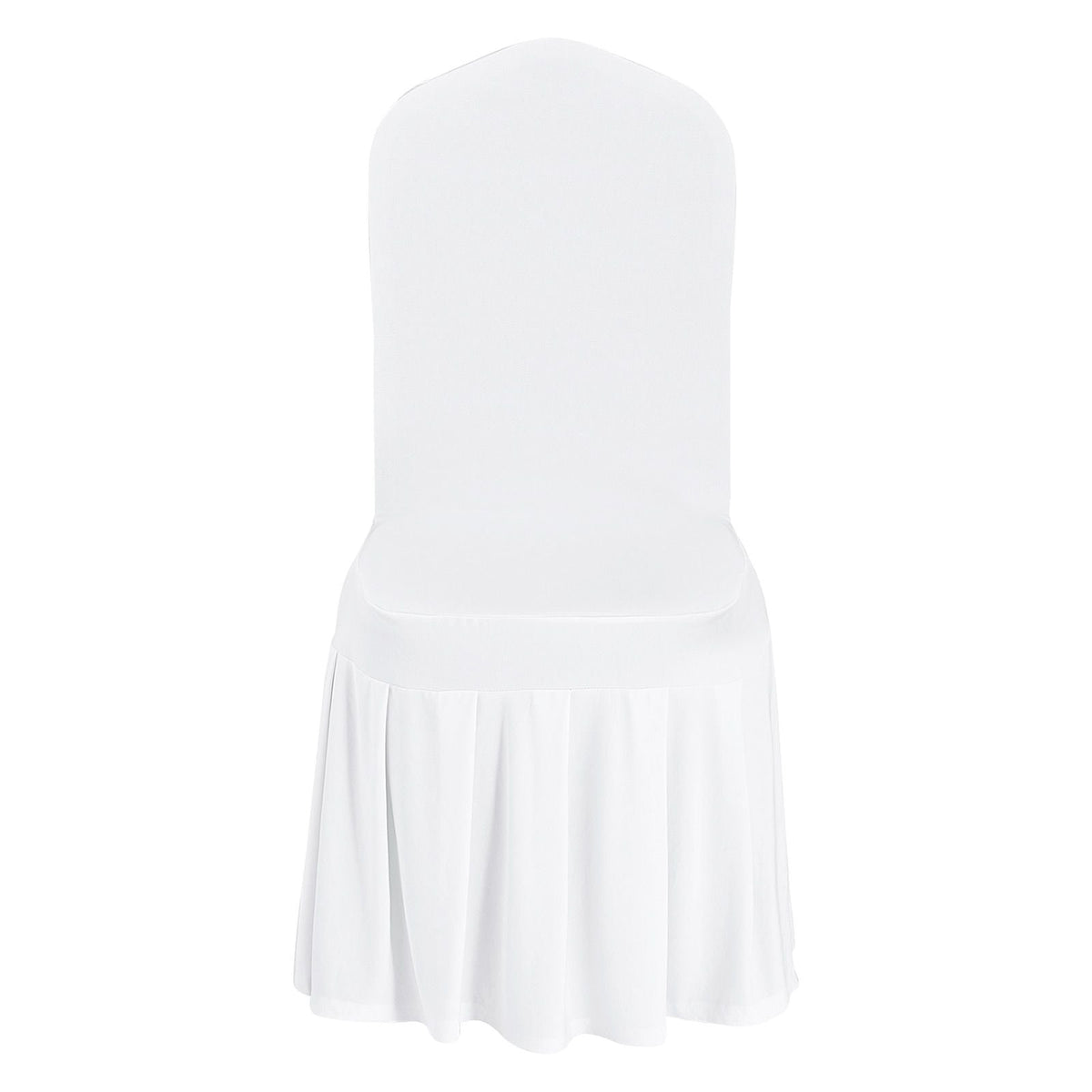 30 Pcs White Chair Covers, Polyester Spandex Chair Cover, Stretch Slipcovers for Wedding Party Dining Banquet Flat-Front Chair Covers, Fits Chair Measures up to 20.08 x 17.72 x 37.4 inch