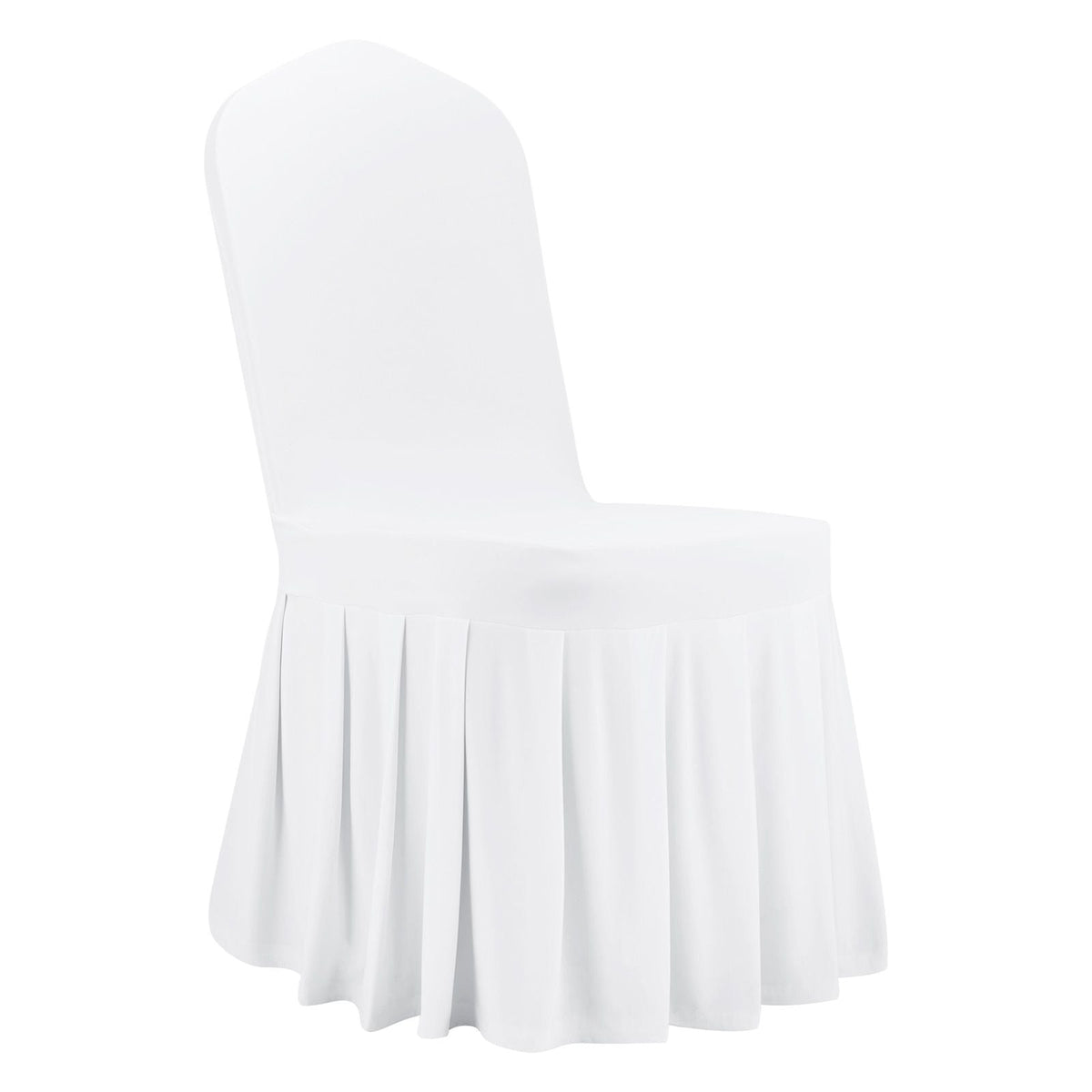 30 Pcs White Chair Covers, Polyester Spandex Chair Cover, Stretch Slipcovers for Wedding Party Dining Banquet Flat-Front Chair Covers, Fits Chair Measures up to 20.08 x 17.72 x 37.4 inch