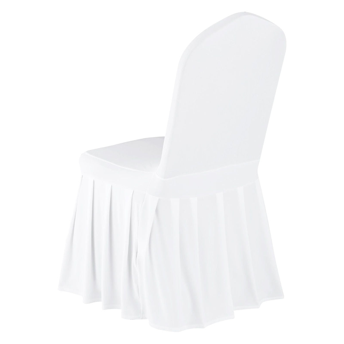30 Pcs White Chair Covers, Polyester Spandex Chair Cover, Stretch Slipcovers for Wedding Party Dining Banquet Flat-Front Chair Covers, Fits Chair Measures up to 20.08 x 17.72 x 37.4 inch