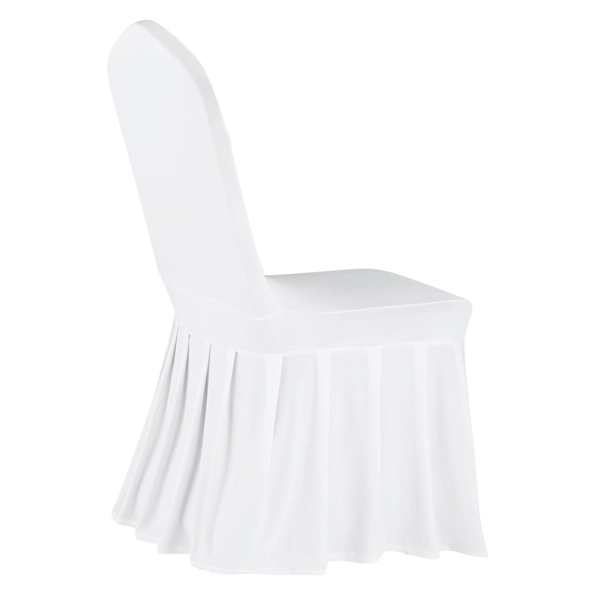 30 Pcs White Chair Covers, Polyester Spandex Chair Cover, Stretch Slipcovers for Wedding Party Dining Banquet Flat-Front Chair Covers, Fits Chair Measures up to 20.08 x 17.72 x 37.4 inch