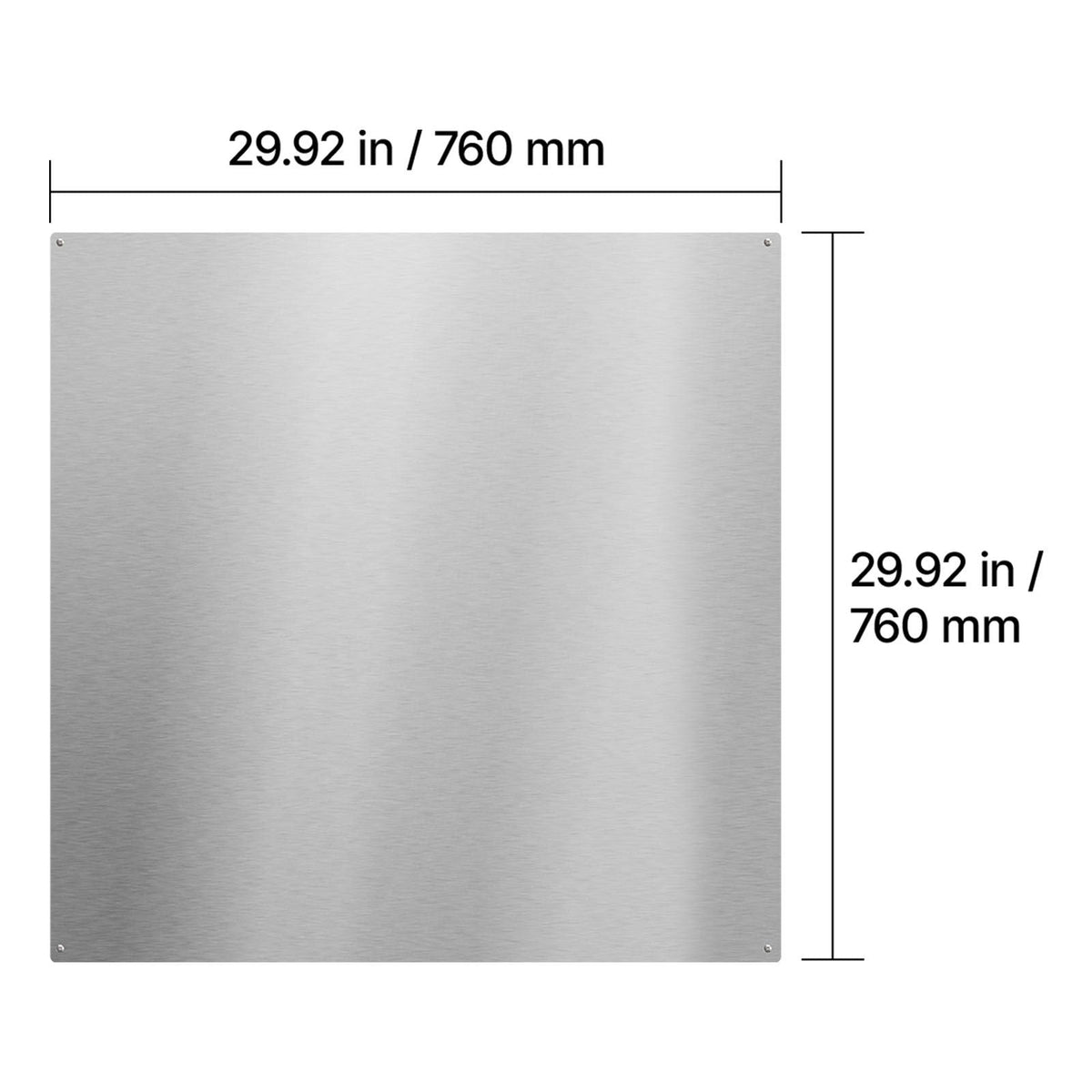30" x 30" Stainless Steel Backsplash for Stove, Ultra Flat Splatter Guard, Wall Shield Range Hood Backsplash, Easy Clean Kitchen Wall Metal Panel, Pre-Drilled Holes for Easy Installation, Silver