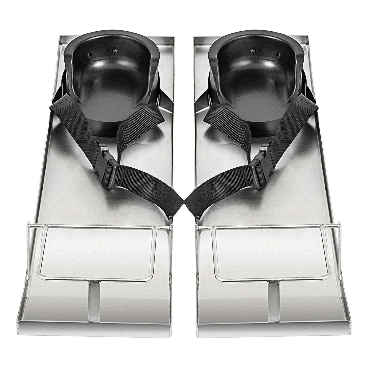 30'' x 8'' Concrete Knee Boards Slider Knee Boards Kneeler Board Stainless Steel Kneedboards Concrete Sliders Pair Moving Sliders w/Concrete Knee Pads & Board Straps for Concrete Finishing