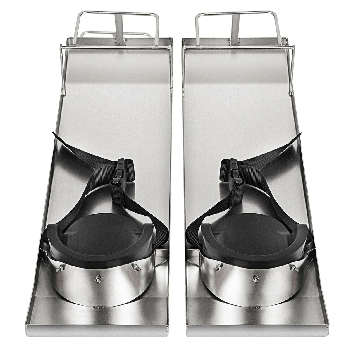 30'' x 8'' Concrete Knee Boards Slider Knee Boards Kneeler Board Stainless Steel Kneedboards Concrete Sliders Pair Moving Sliders w/Concrete Knee Pads & Board Straps for Concrete Finishing