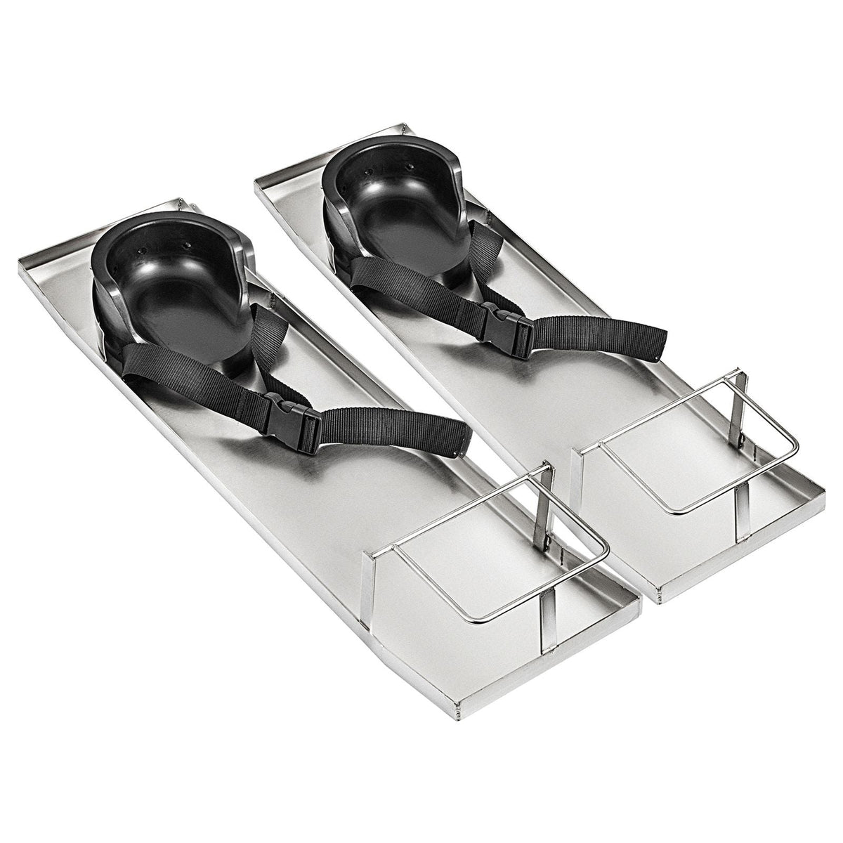 30'' x 8'' Concrete Knee Boards Slider Knee Boards Kneeler Board Stainless Steel Kneedboards Concrete Sliders Pair Moving Sliders w/Concrete Knee Pads & Board Straps for Concrete Finishing