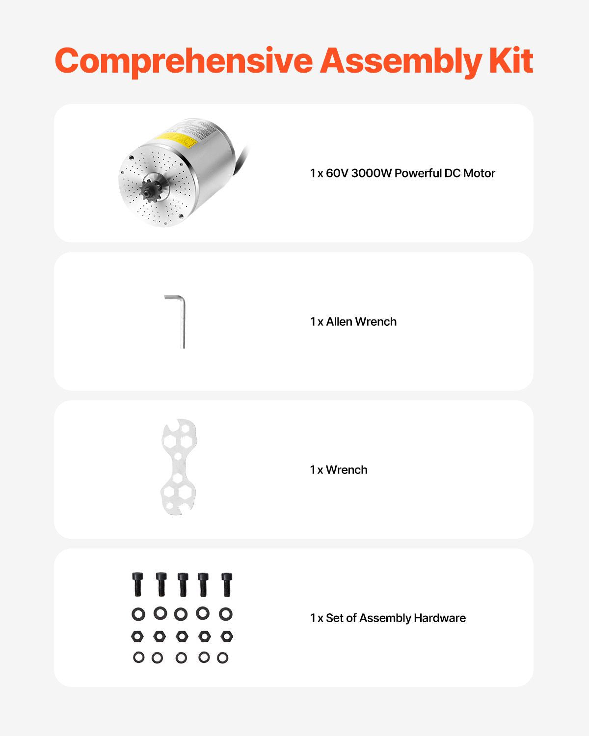 3000W Electric Brushless DC Motor, 60V 4800rpm Go Kart Electric Motor, Electric Dirt Bike Motor Engine for E-Bike Motorcycle Scooter DIY
