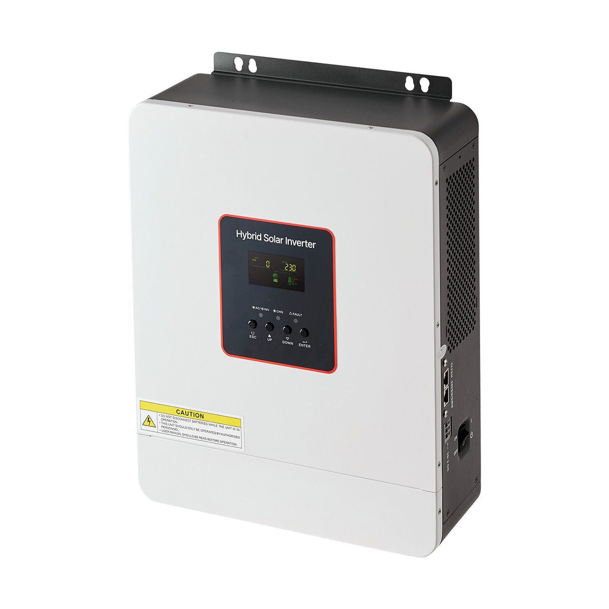 3000W Hybrid Solar Inverter, 24V DC to 230V AC, Pure Sine Wave Power Inverter Charger, Built-in 80A MPPT Solar Controller, Compatible with Lead Acid Lithium Battery, for Home, Camper, Off-Grid