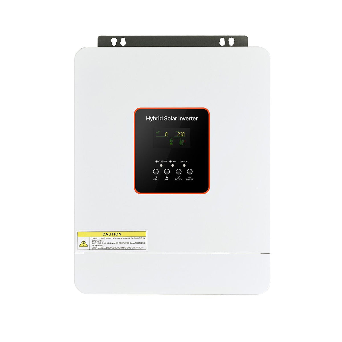 3000W Hybrid Solar Inverter, 24V DC to 230V AC, Pure Sine Wave Power Inverter Charger, Built-in 80A MPPT Solar Controller, Compatible with Lead Acid Lithium Battery, for Home, Camper, Off-Grid