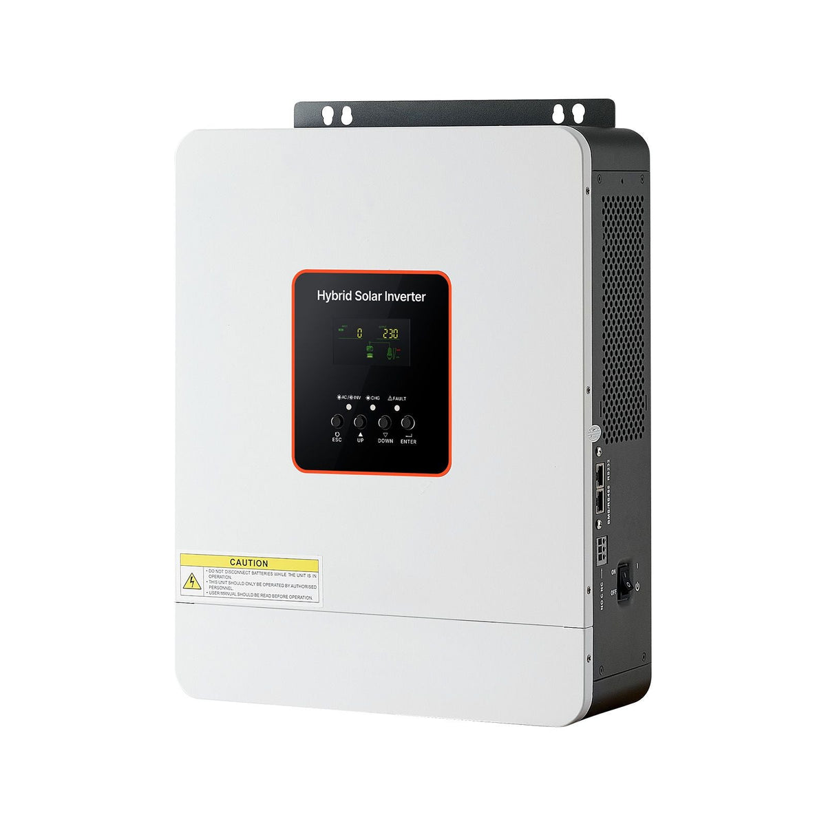 3000W Hybrid Solar Inverter, 24V DC to 230V AC, Pure Sine Wave Power Inverter Charger, Built-in 80A MPPT Solar Controller, Compatible with Lead Acid Lithium Battery, for Home, Camper, Off-Grid