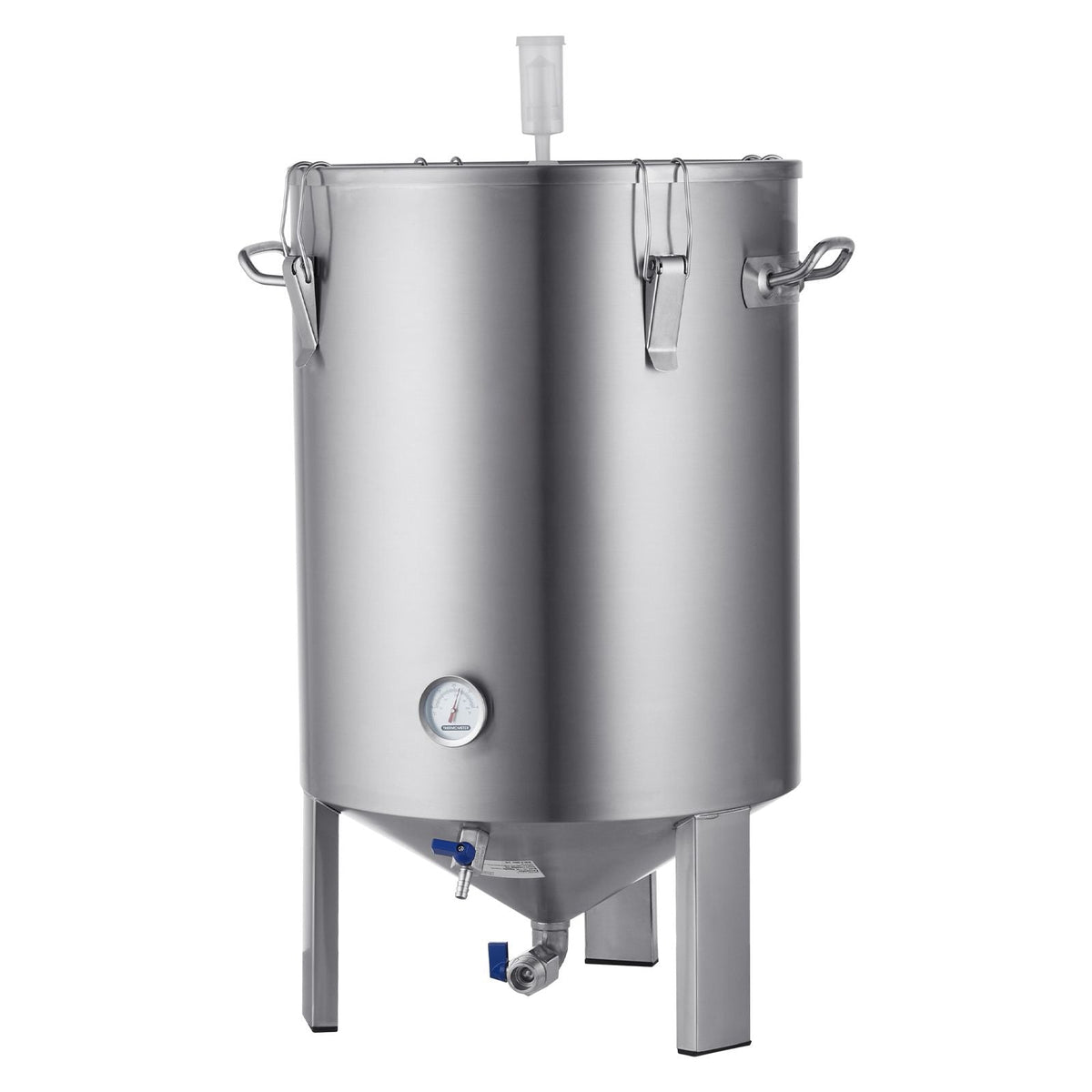 304 Stainless Steel Kettle, 16 GALLON Beer Brew Fermentor, Brew Bucket Fermentor for Brewing, Home Brewing Supplies with Base, Kettle Stock Pot Includes Lid, Handle, Valve, Spigot, Thermometer
