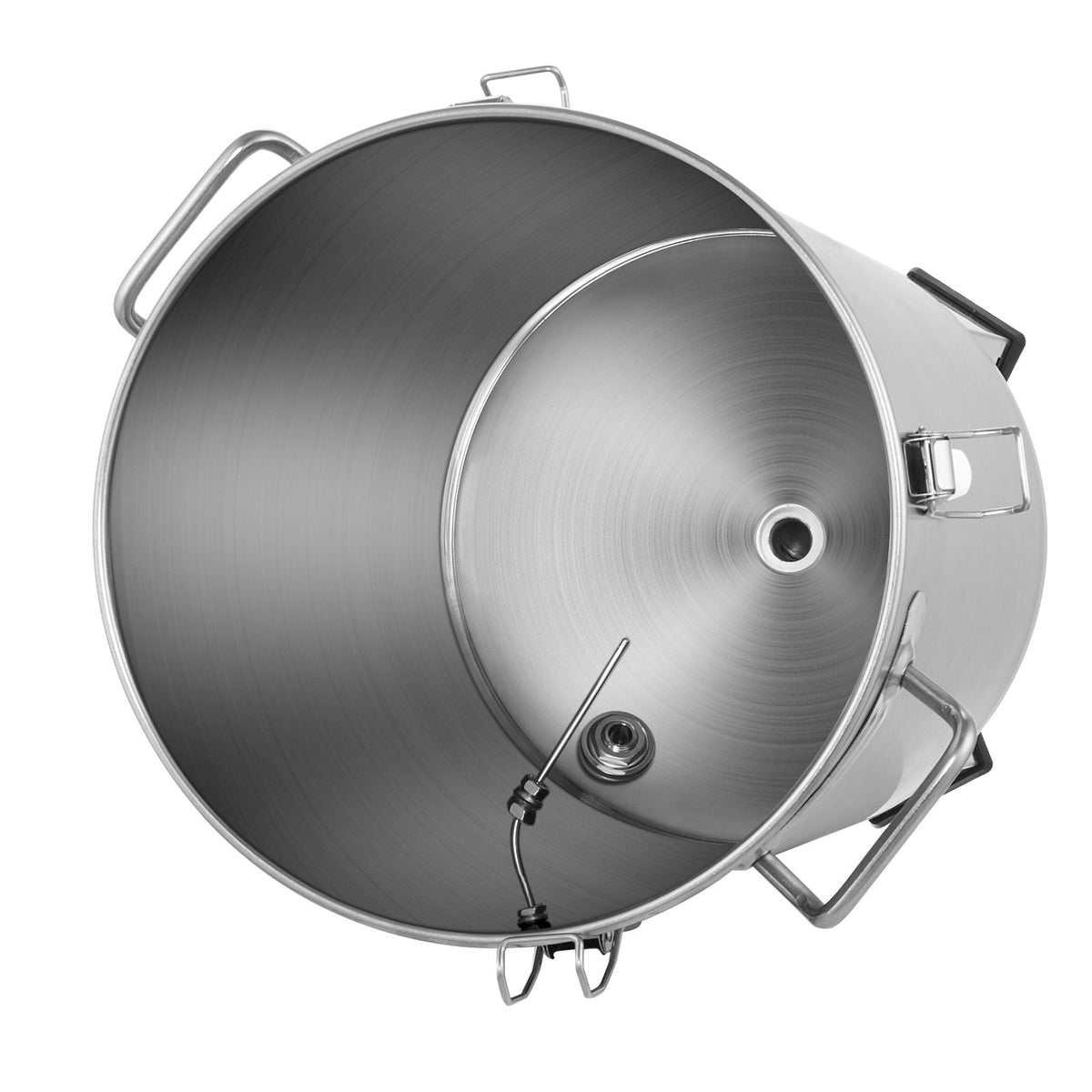 304 Stainless Steel Kettle, 16 GALLON Beer Brew Fermentor, Brew Bucket Fermentor for Brewing, Home Brewing Supplies with Base, Kettle Stock Pot Includes Lid, Handle, Valve, Spigot, Thermometer