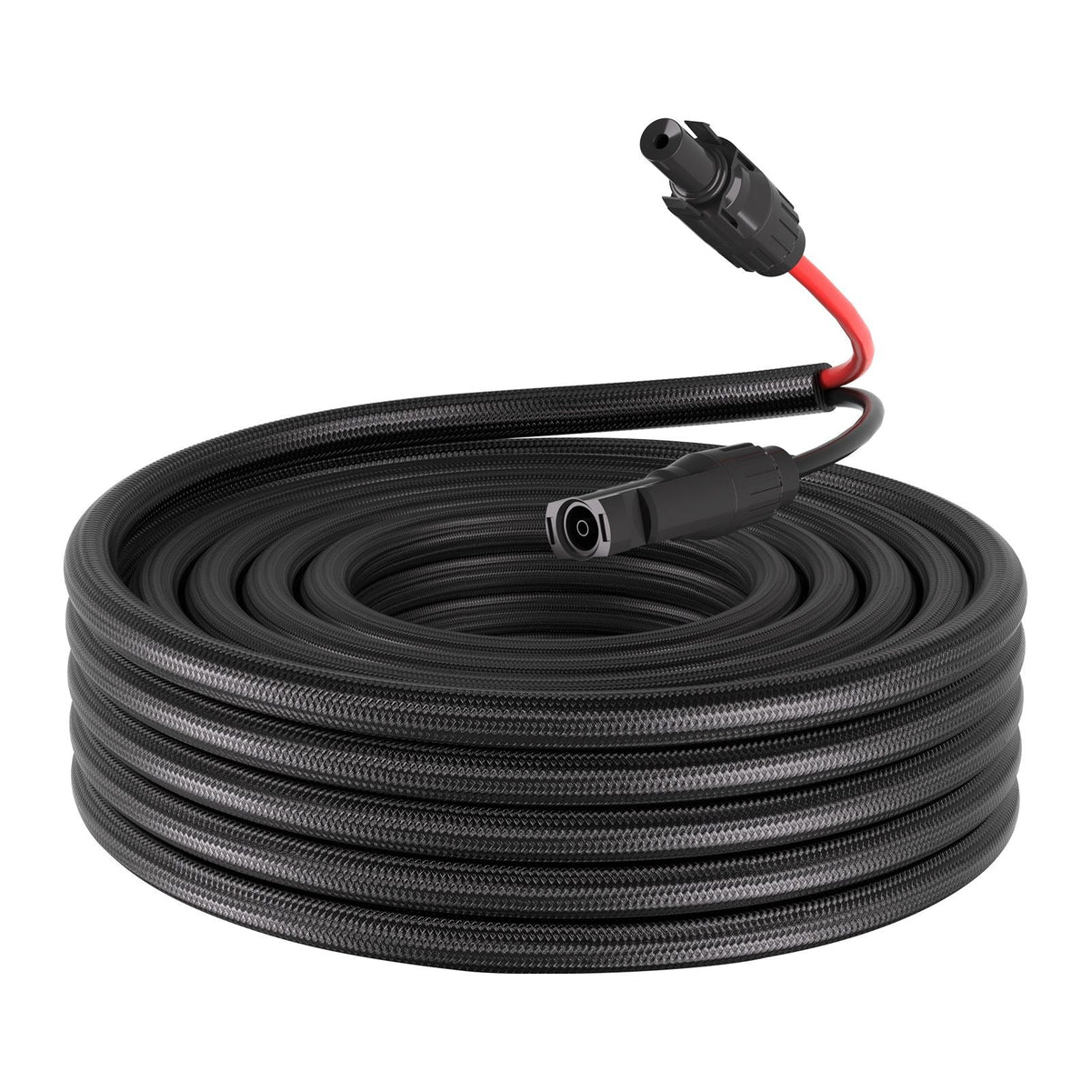 30FT Solar Panel Extension Cable, 10 AWG, Solar Panel Wire with Flame Retardant Protective Sleeving, Female and Male Connectors, IP67 Waterproof PV Wire, for Outdoor Automotive RV, Black & Red