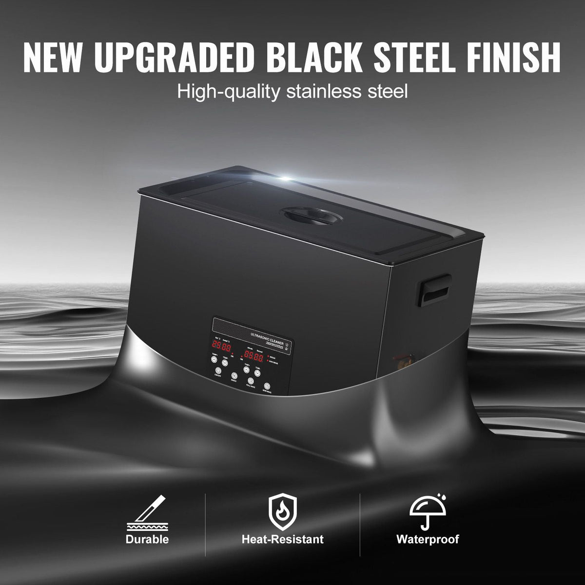 30L Ultrasonic Cleaner, 600W Digital Ultrasonic Cleaning Machine with Upgraded Degassing and Gentle Mode, 40kHz Industrial Ultrasound Cleaner with Timer and Heater for Retainer Jewelry Tools