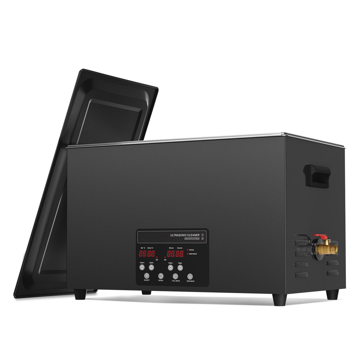 30L Ultrasonic Cleaner, 600W Digital Ultrasonic Cleaning Machine with Upgraded Degassing and Gentle Mode, 40kHz Industrial Ultrasound Cleaner with Timer and Heater for Retainer Jewelry Tools