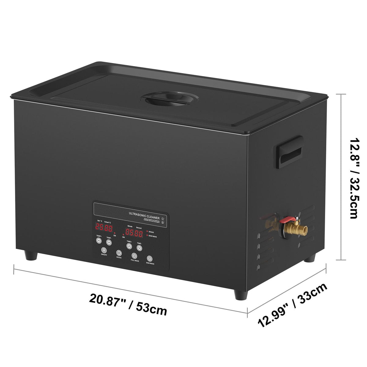 30L Ultrasonic Cleaner, 600W Digital Ultrasonic Cleaning Machine with Upgraded Degassing and Gentle Mode, 40kHz Industrial Ultrasound Cleaner with Timer and Heater for Retainer Jewelry Tools