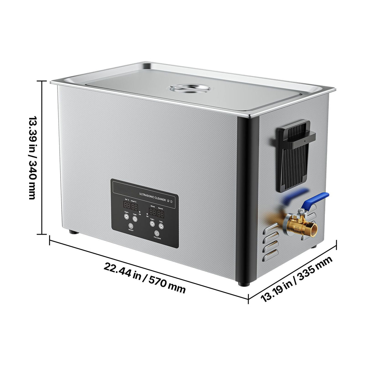 30L Ultrasonic Cleaner, Professional Ultrasonic Cleaner Machine with Cleaning Basket & Digital Display, 480W Stainless Steel 40kHz Industrial Cleaning Machine for Parts, Carburetors, Instruments