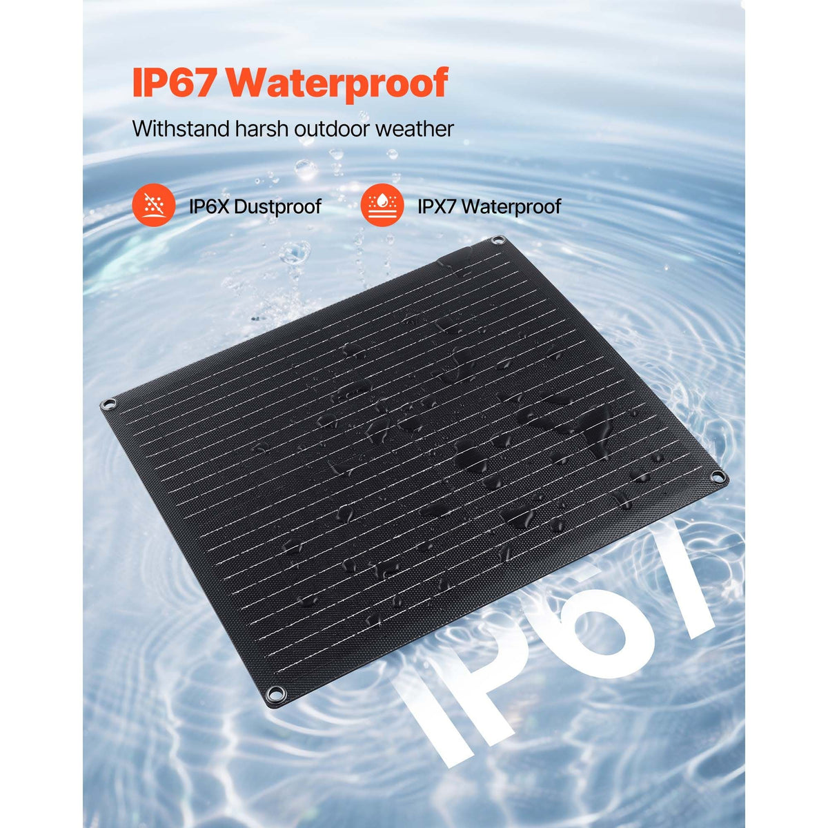 30W 12V Solar Panel Battery Charger, Solar Battery Trickle Charger Maintainer with Built-in Smart Controller & 3 Connection Cables, IP67 Waterproof Portable for RV Car Motorcycle Boat Van Camper