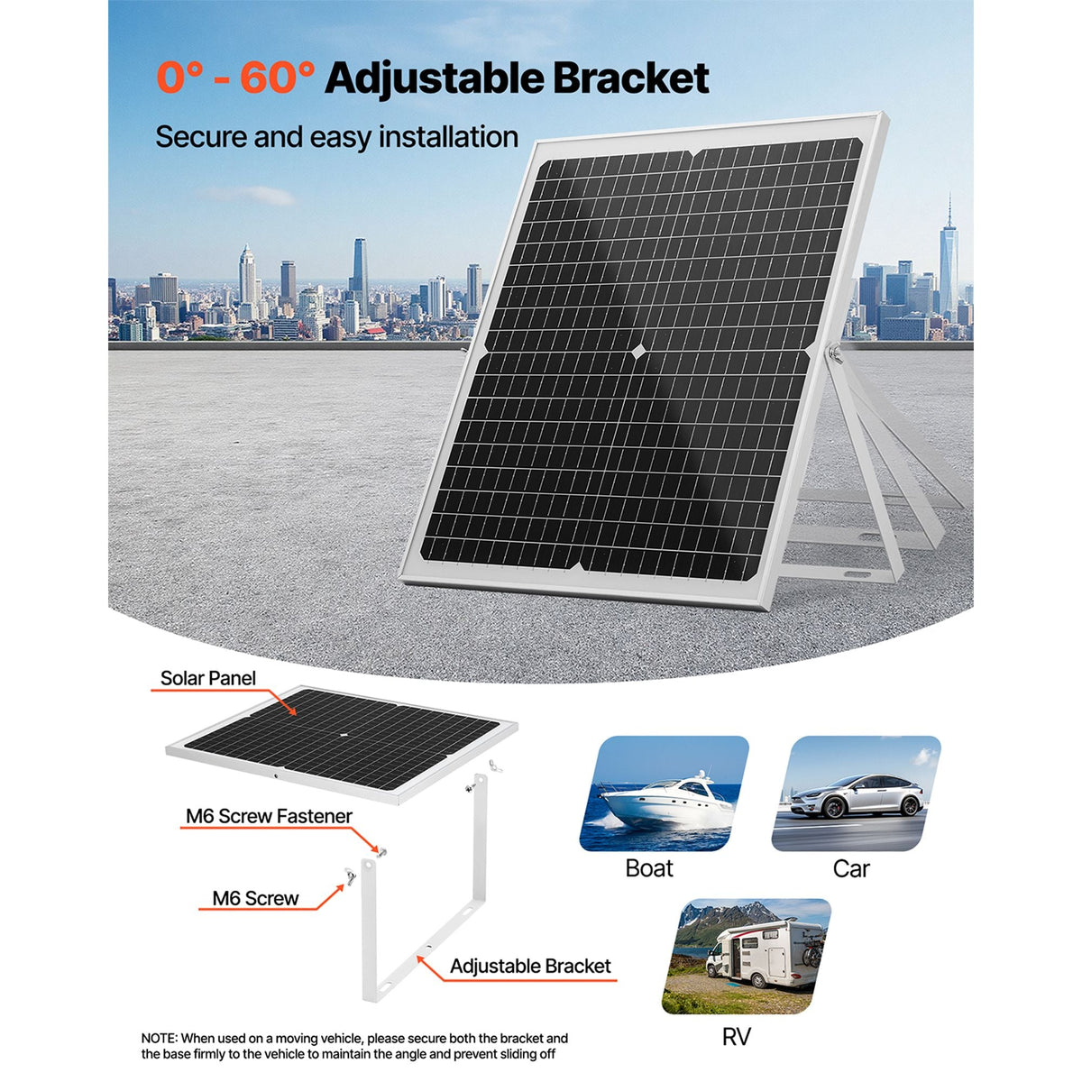 30W 12V Solar Panel Battery Charger, Solar Battery Trickle Charger Maintainer with Intelligent MPPT Controller & Adjustable Mount Bracket, IP67 Waterproof for Car Boat RV Motorcycle Trailer