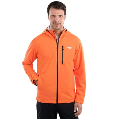 KastKing HydroArmor Lightweight Rain Jacket, 2.5-Layer Waterproof Fishing Hiking Rain Suit for Men, Packable Rain Gear