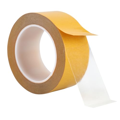 QDiShi Thin Double-Sided Tape, Woodworking Tape, Pet Double Sided Tape, High Tack Tape for Arts & Crafts, Photos, Scrapbook, Woodworking, Fixed Carpet, Wall D?cor (2in x 66ft)