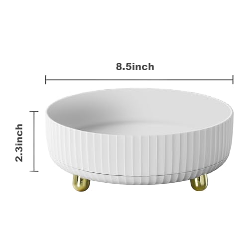 funest Makeup Perfume Organizer, 360 Degree Rotating Lazy Susan Cosmetic Desk Storage Lotions Display Case Round Tray with Large Capacity, for your Jewelry