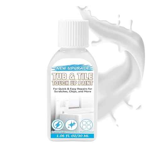 Tub and Tile Touch Up Paint, High-Gloss White Paint, Quick-Dry Repair Solution for Scratches and Chips on Bathtubs, Tiles, Sinks, Toilets, Porcelain, Enamel, Acrylic, and Cast Iron Surfaces