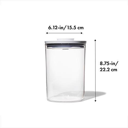 OXO Good Grips Round POP Container– 3.3 Qt for rice, pasta and more, White - size: Medium - 3.3 Qt, style: 3.3 Qt