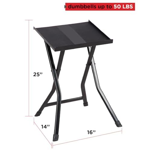 PowerBlock Small Compact Stand, Dumbbell Rack & Weight Rack, Folds Flat For Easy Storage, Use with PowerBlock Expandable Dumbbells, Home Gym Strength Training, Pack of 1