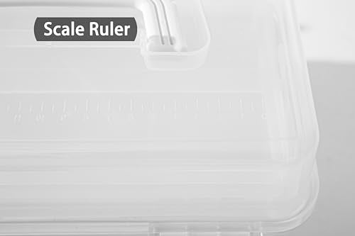 11(in) Versatile Three-Layer Folding Organizer Box,Ideal for Art & Crafts,Toys,Sewing Supplies,Jewelry and Tools,Storage with Dual Trays,Elegant White - color: White