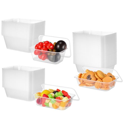 Bokon 100 Pcs Plastic Meal Prep Container with Lid Disposable Clear Lunch Containers Stackable Food Storage Container Box Spill Proof for Salad Snack Microwave Dishwasher Freezer Safe (Multiple Sizes) - size: Multiple Sizes