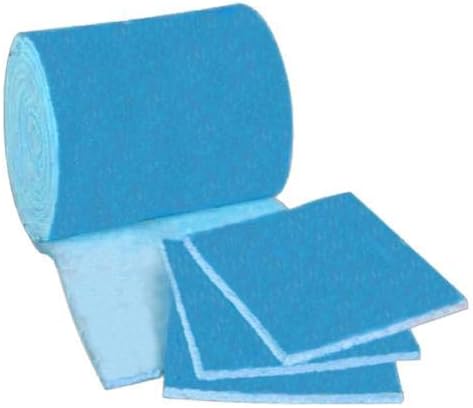 10 Feet of Blue and White Air Filter Media Roll, MERV6 Polyester Media