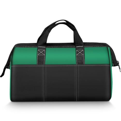 Large Tool Bag, Tool Bags for Men Heavy Duty, 17.3inch/44cm, Green, 1680D Polyester, Ideal for DIY and Craftsmen