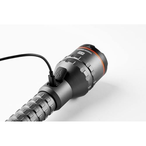 NEBO DAVINCI Flashlight & Portable Charger | Very High Lumens, Rechargeable, Waterproof Handheld Flashlight for Camping & Hunting, USB Power Bank, Variable Zoom, Includes Charging Cable