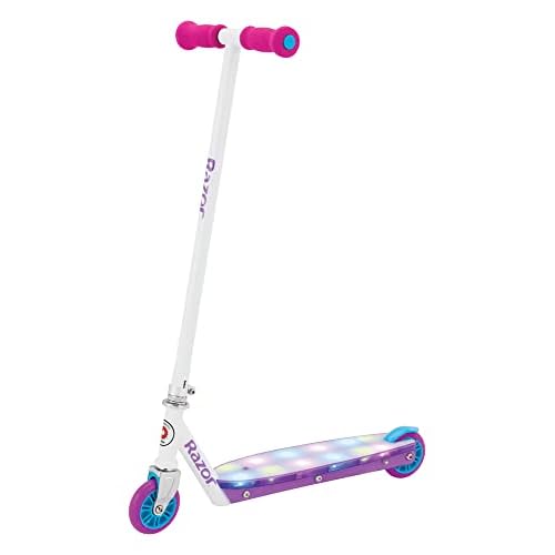 Razor Party Pop Kick Scooter - Multi-Color LED Light-Up Deck, Lightweight Steel Frame, for Kids Ages 6 and Up
