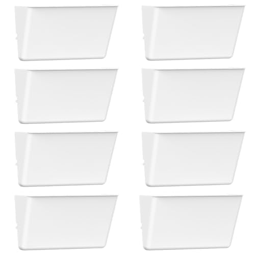 Gawerk Clear Acrylic Single Pocket, Plastic Hanging Wall Mount File Holder for Office Home (White, 8 Pack) - color: White, size: 8 Pack