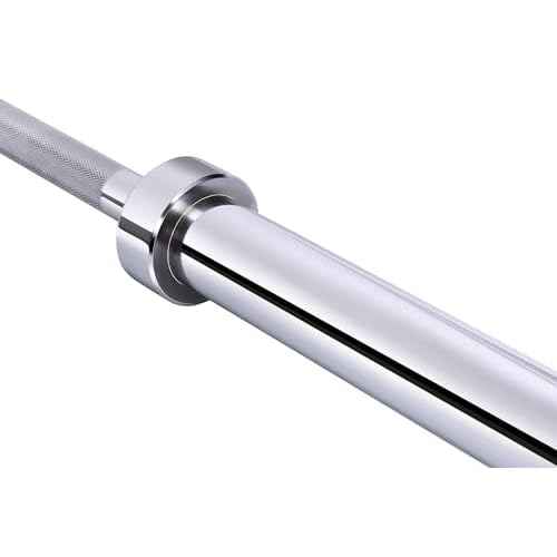 Fitvids Olympic Bar for Weightlifting and Power Lifting Barbell, 700-Pound Capacity (5 Feet, Silver)