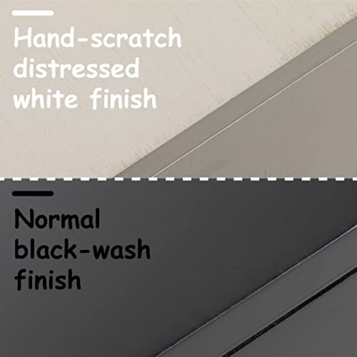 COZAYH Set of 2 Fully-Assembled 2-Drawer Woven Cane Front Accent Nightstand with Brass Knobs, Distressed White - color: Distressed White, style: 2 Drawer/2 pack