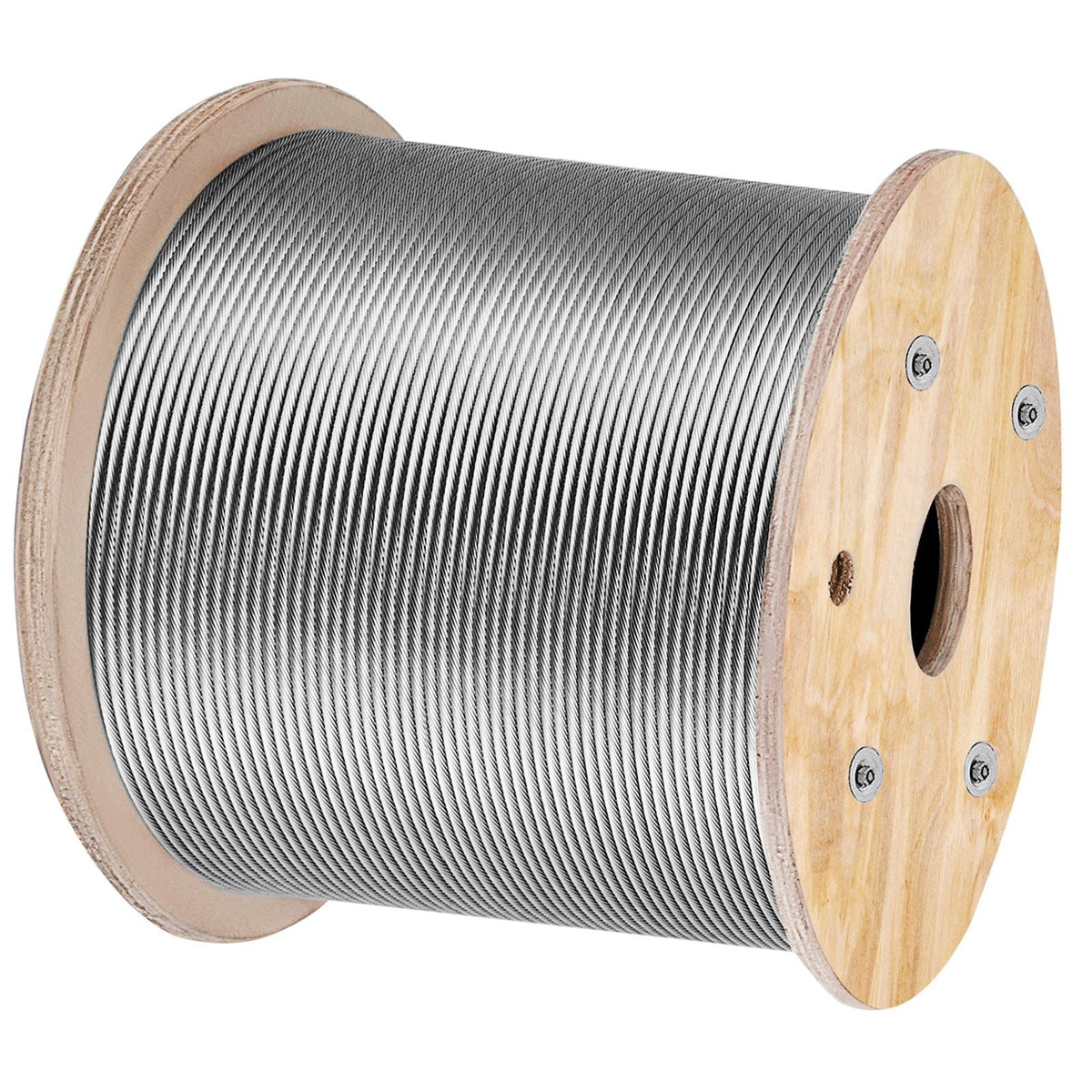 316 Stainless Steel Cable 1/8" 1x19 Steel Cable Wire Rope 150M/500FT Cable Railing Transport Wire Rope Cable for Railing Decking DIY Balustrade(150M)
