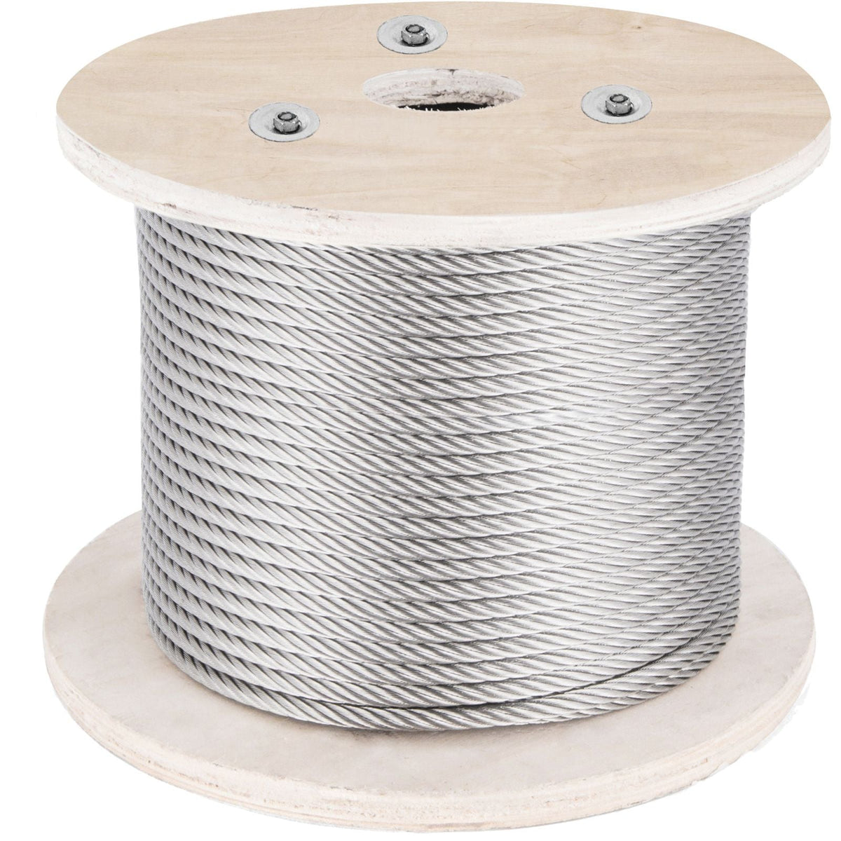 316 Stainless Steel Cable, 500FT Stainless Steel Wire Rope of 5/32 Inch Diameter and 1x19 Construction, 3300 LBS Breaking Strength Steel Cable for Outdoor Railing Decking DIY Balustrade