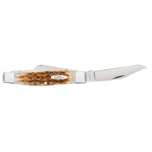 Case Cutlery CA10724: Large Stockman Amber Bone