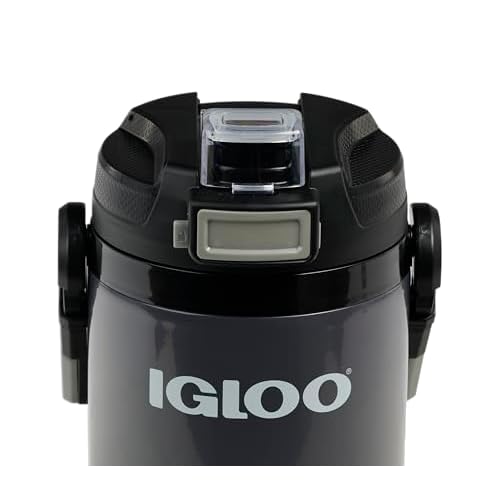 Igloo Rival Fusion 54OZ Insulated Water Jug, Large Water Bottle, Sports Water Jug, Grey