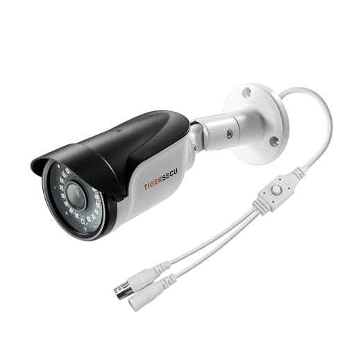 TIGERSECU 1080P Long Range Bullet Security Camera for DVR, Weatheproof for Indoor/Outdoor Use, Hybrid 4-in-1 OSD Switch for TVI/CVI/AHD/CVBS DVRs (Power Supply and Coaxial Cable Sold Separately)