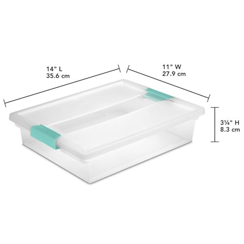 Sterilite 18-Pack Clip Box, Clear Storage for Crafts, Supplies and Office Items, Large - size: Large, style: 18 Pack