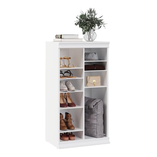ClosetMaid Modular Adjustable Divided Storage Shelving Unit Organizer, 15.94-Inch D x 40.3-Inch H x 21.38-Inch W, White - color: White