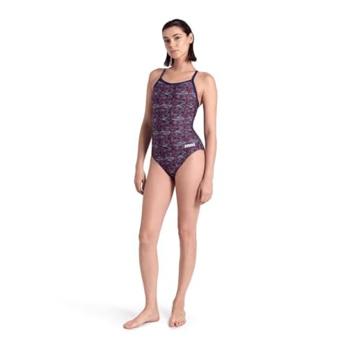 ARENA Womens Performance Women's Abstract Tiles Light Drop Back Swimsuit