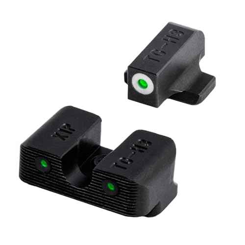 TRUGLO Tritium Pro Handgun Night Sights, Compatible with Springfield Armory XD Series | Compact Durable Glow-in-The-Dark Front & Rear Gun Sights with Focus Lock Front Ring