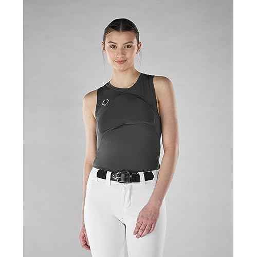 EvoShield Women's Racerback Chest Guard Sleeveless Shirt - Grey, Small