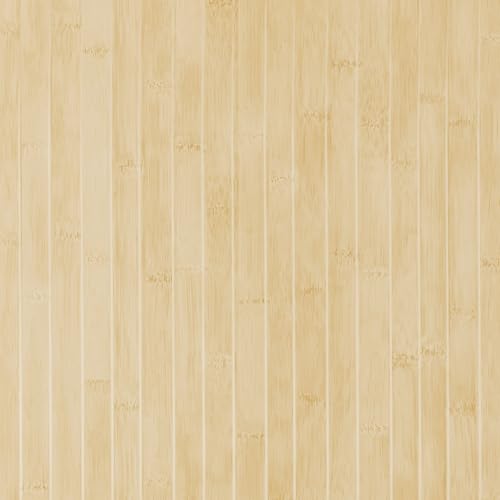 VaryPaper 15.7" x 78.7" Bamboo Wood Slat Wallpaper Peel and Stick Light Wood Contact Paper for Countertops Waterproof Cabinet Vinyl Wrap Removable Self Adhesive Wooden Wallpaper for Bedroom Kitchen