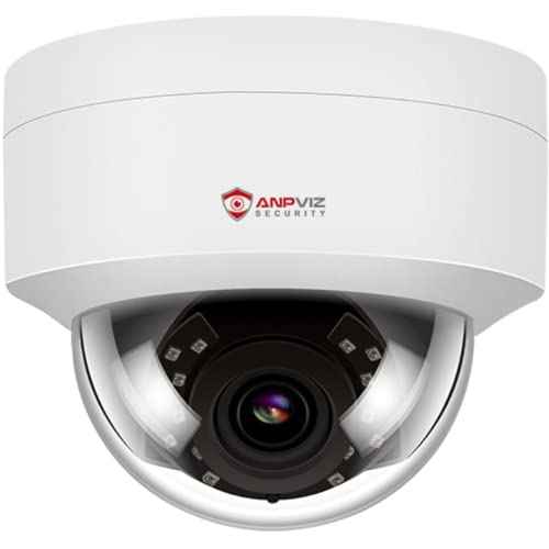 Anpviz 4MP PoE IP Dome Camera with Microphone/Audio, IP Security Camera Outdoor Indoor, 98ft Night Vision, IP66 Waterproof, 2.8mm Wide Angle Lens, 24/7 Recording, Not PTZ, NDAA Complaint (U Series)